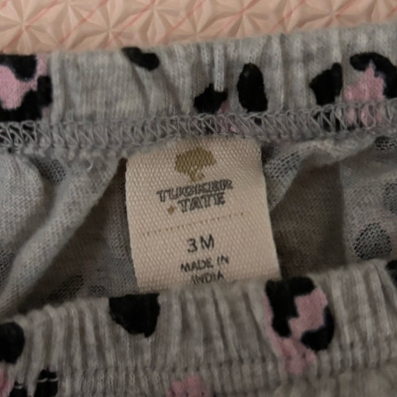 NWT Tucker & Tate 2 Piece Heather Grey and Pink Leopard Dress and Bloomers 3 mo - Picture 12 of 13